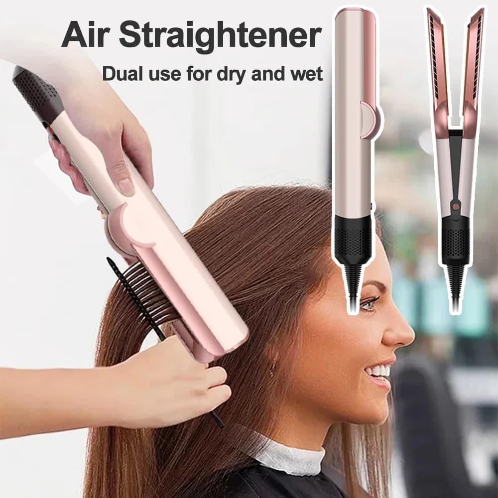 Lisseur de cheveux 2 en 1 pour sécher et lisser avec chauffage à température constante pour lisser l