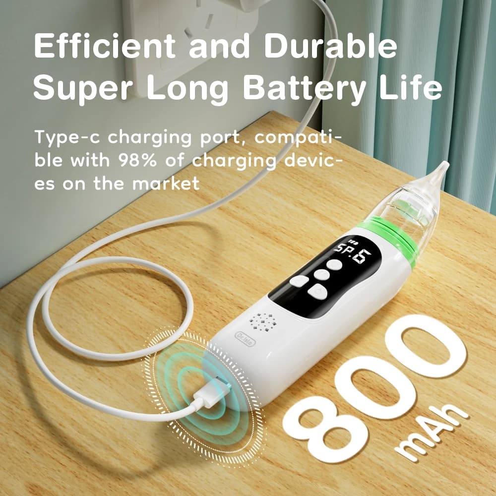 MAMIJOY Aspirateur nasal électrique pour bébé, dispositif d'aspiration nasale et embout buccal en si