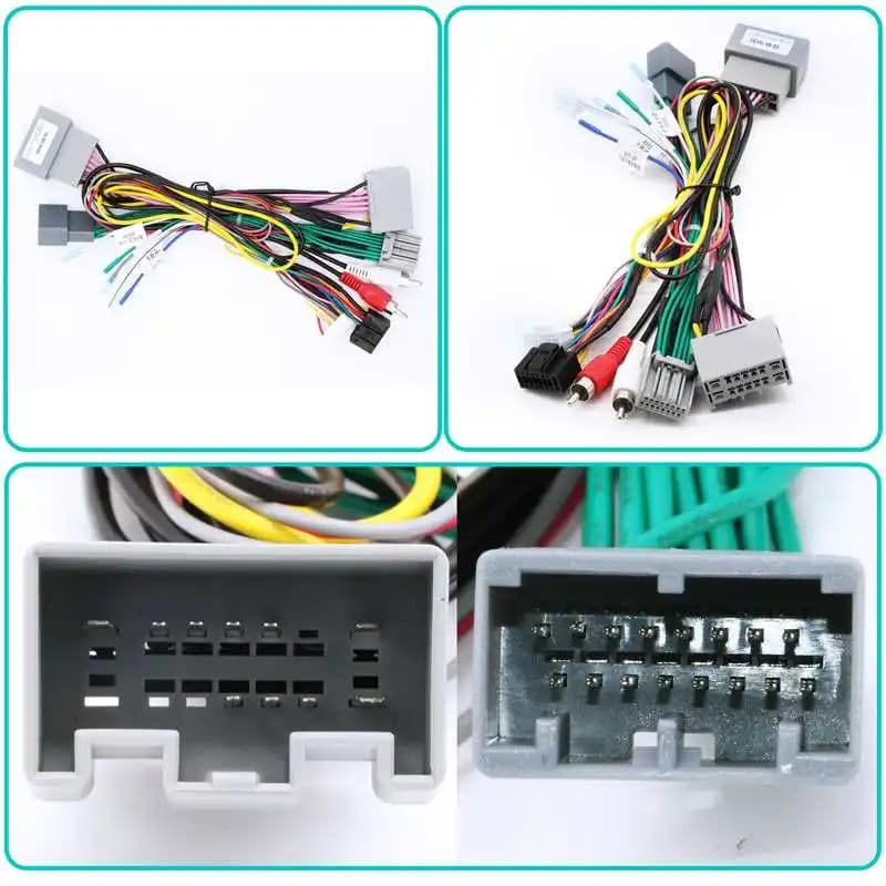 QSZN câble d'autoradio 16pin faisceau de câblage d'alimentation multimédia Android pour 2008-2013 Vo