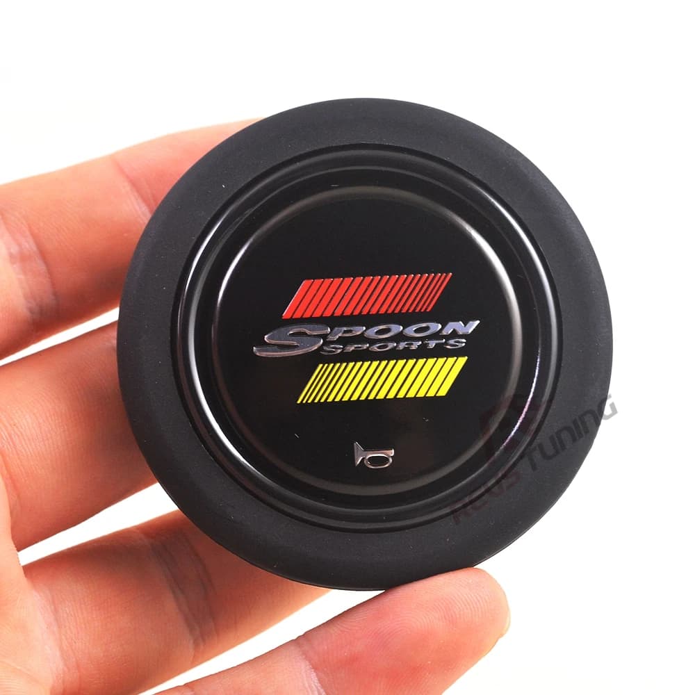 Bouton de klaxon de volant de style Jdm, cuillère universelle, voiture de sport modifiée, course, sp