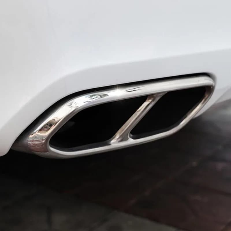 Couvercle de sortie de tuyau d'échappement de silencieux arrière de voiture en acier inoxydable, cou