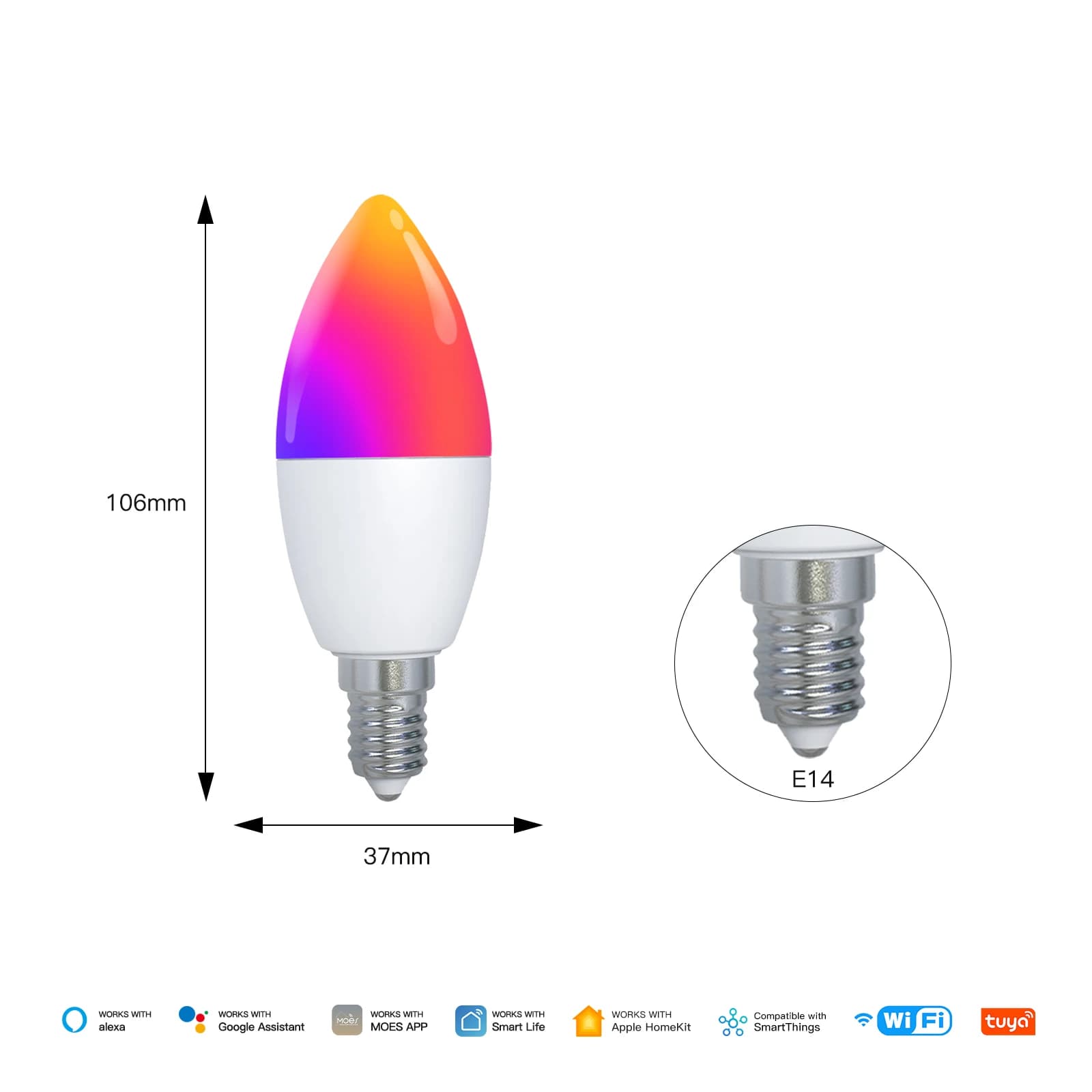MOES Matter WiFi GU10 Tuya ampoule intelligente lumière LED à intensité variable 16 millions de coul
