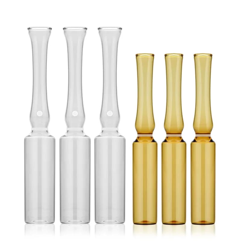 Ampoule en verre transparente, bouteille de médicament, bown, 1 ml, 2 ml, 5 ml, 10 ml, 20ml, lot de 