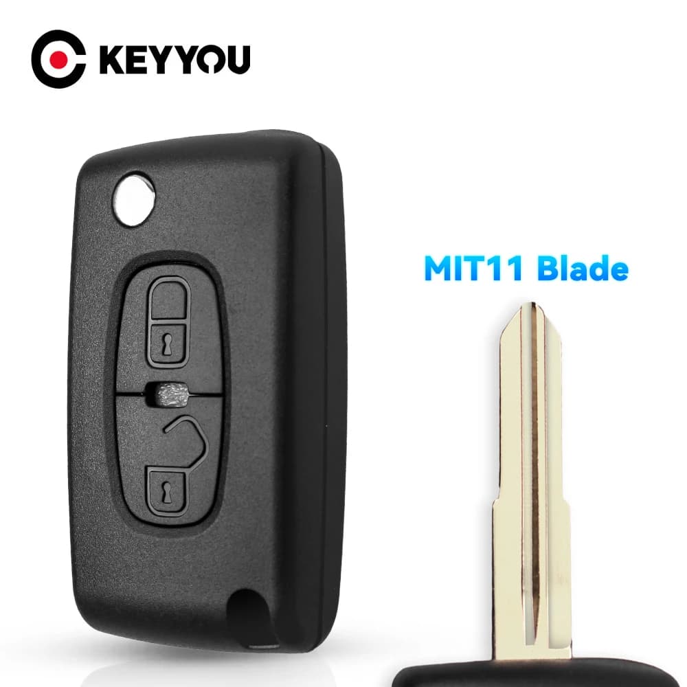 KEYYOU – coque de clé de voiture, coque de clé à distance, nouvelle clé pour citroën c-crosser C4 Fo