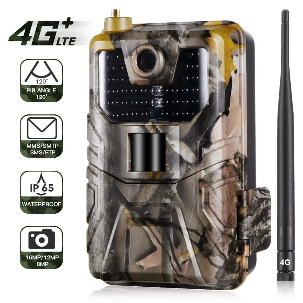 Caméra de chasse pour la faune 20MP HC900LTE 1080P Mobile Sans Fil 4G FTP MMS SMS SMTP Surveillance 