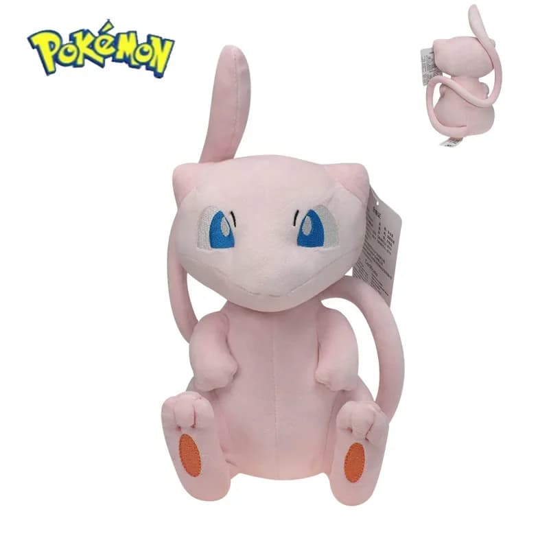 Peluche Pokémon Mew, peluche kawaii de dessin animé Go dex Mew, jouets en peluche doux, poupée anime