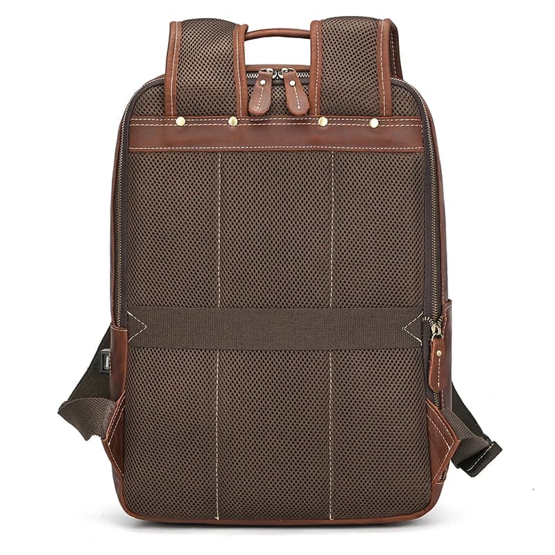 Sac à dos rétro en cuir Crazy Horse pour homme, sac à dos pour ordinateur portable, sac à dos de jou