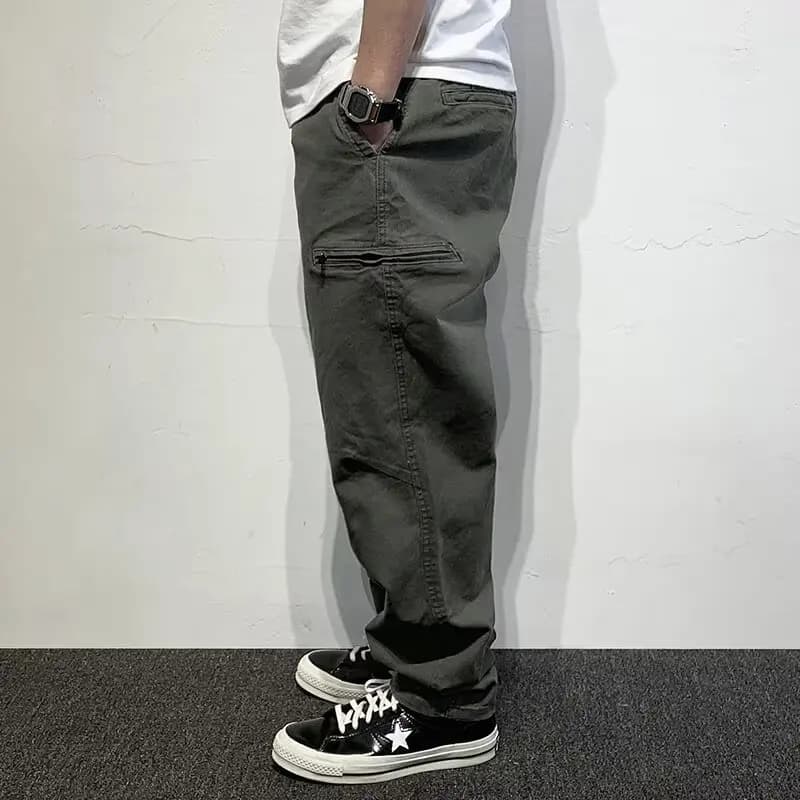 UNITIM Bretelles pour hommes, pantalon long décontracté à jambe droite, style américain, mode jeune,