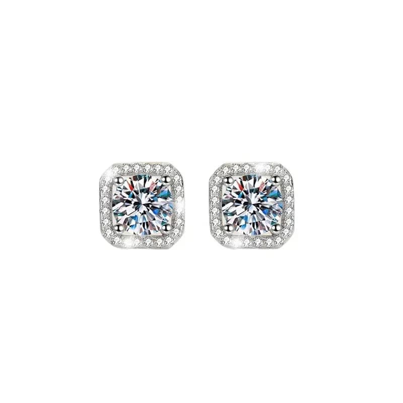 DISINIYA – boucles d'oreilles couleur Mosonite, sac carré, bijoux de mariage, fête simple et à la mo