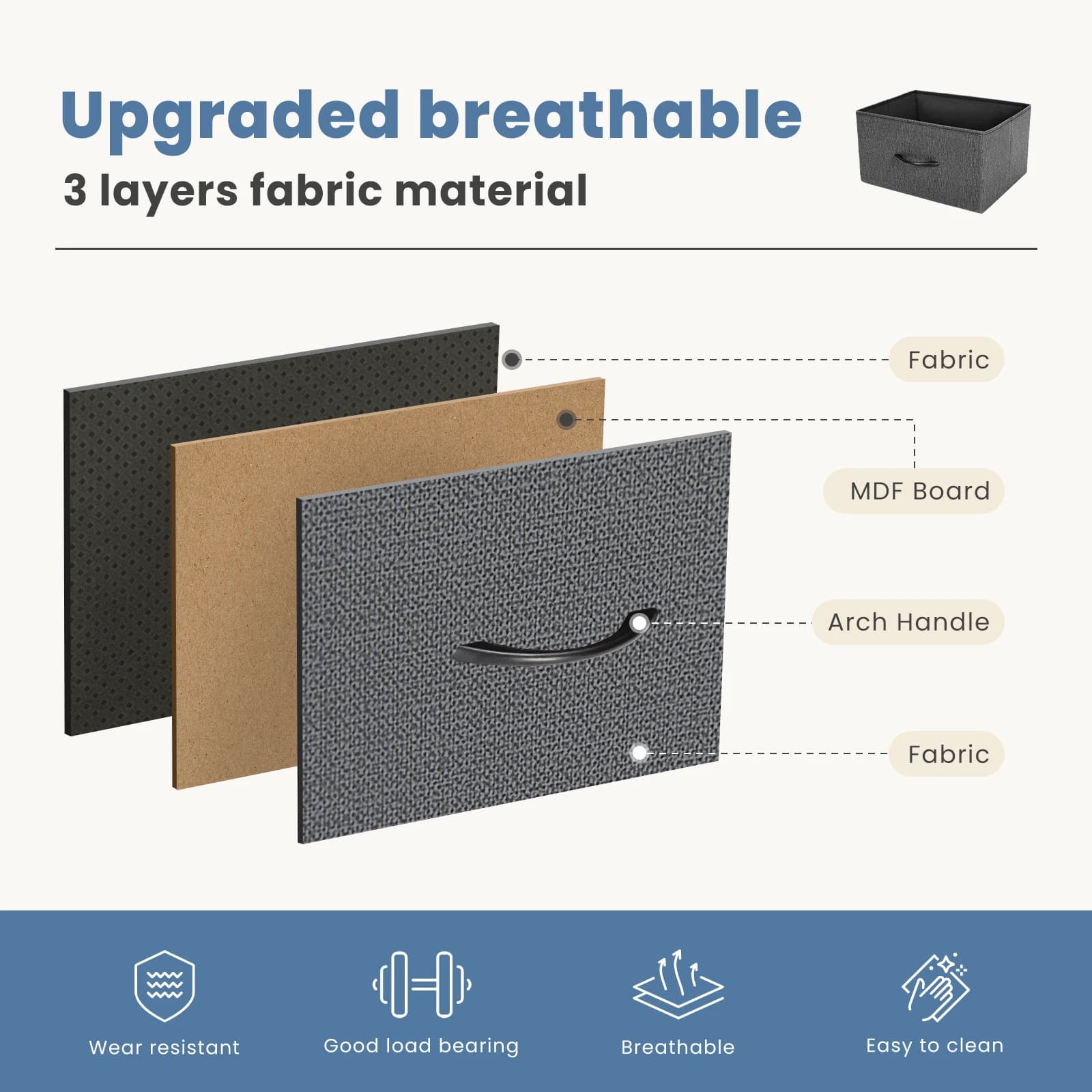 JIAN-Armoire de Rangement pour Vêtements, Commode pour Chambre à Coucher, 4 Tiroirs de Proximité en 