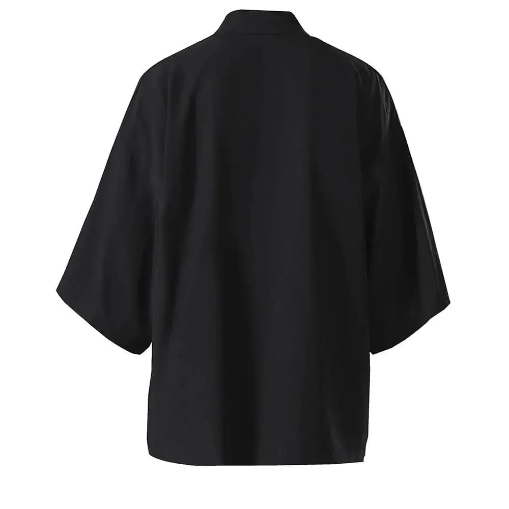 Chemise Kimono Japonais Décontractée pour Homme, Point Ouvert, observateur, Cardigan Noir à Manches 