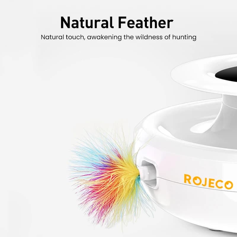 ROJECO 2 en 1 chat intelligent jouets automatique plume amusant balle jouet ensemble pour chat chien