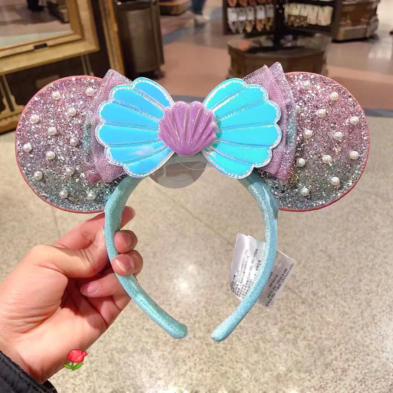 Disney Princess Series Cosplay Bandeau de sauna en peluche pour adultes et enfants, Coquille de sirè