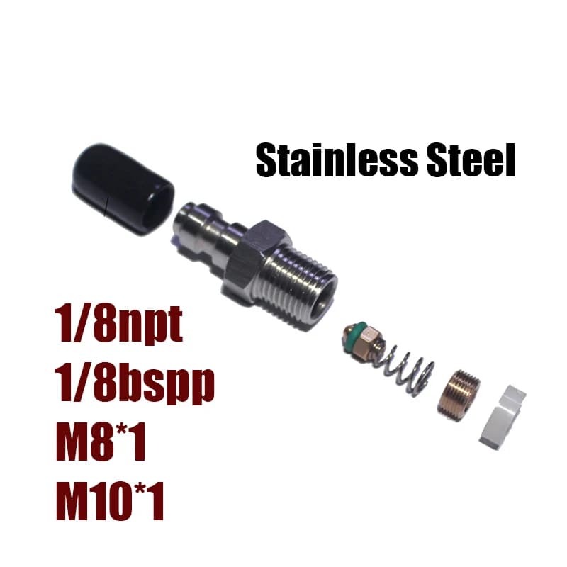 Adaptateur mâle femelle à déconnexion rapide HPA Air, mamelon de remplissage de 8mm, haute pression 