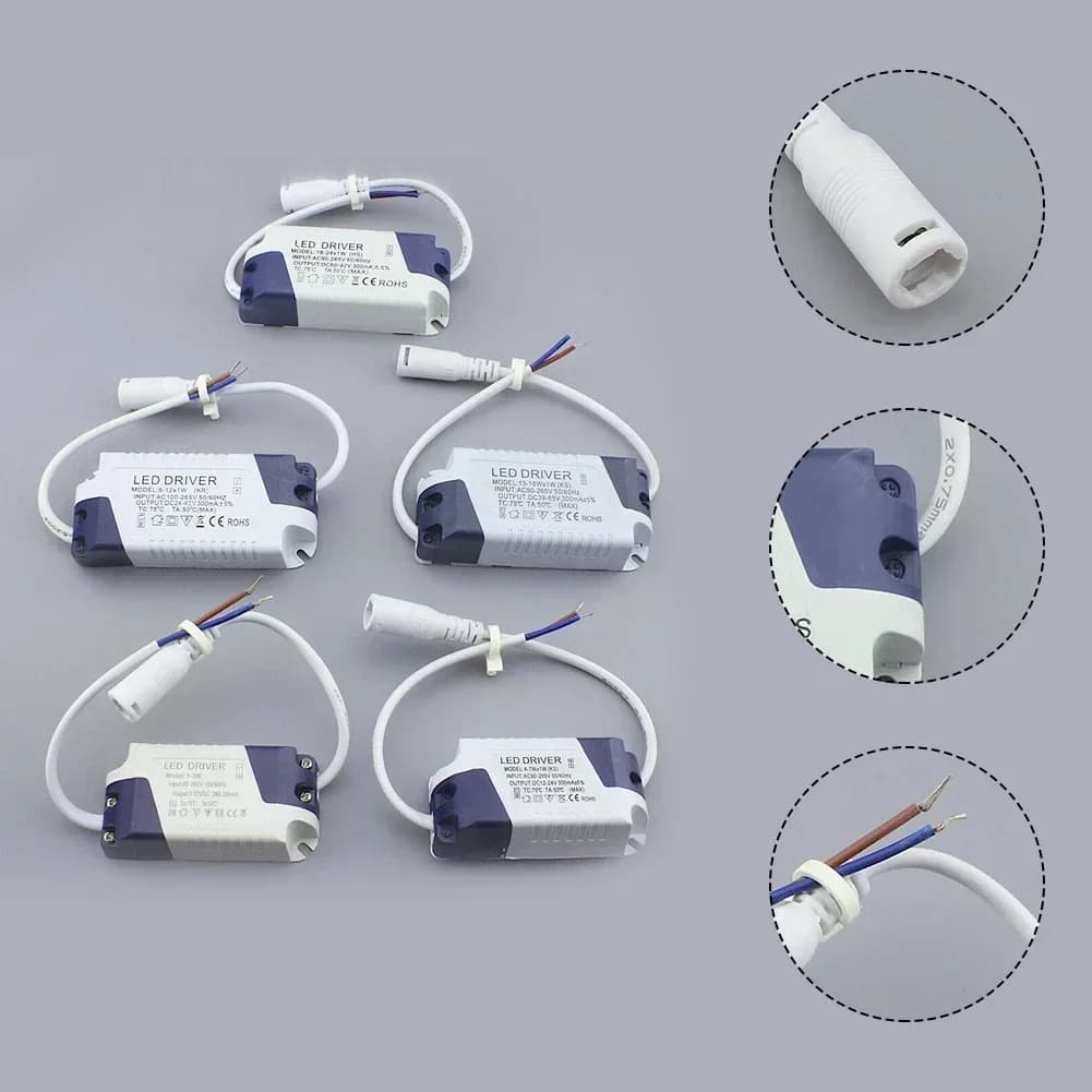 Alimentation LED DC 12-24V, courant constant 265mA, 3W 6W 12W 18W 24W, pour panneaux LED