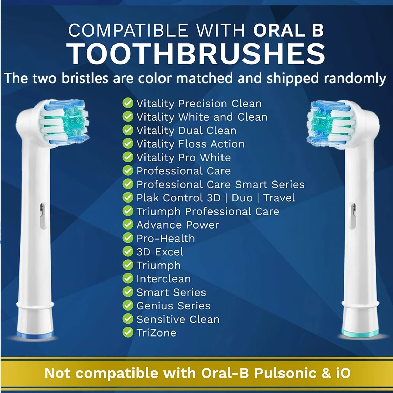 Têtes de rechange pour brosse à dents électrique Oral B Braun, 16 pièces/paquet, têtes de brosse de 
