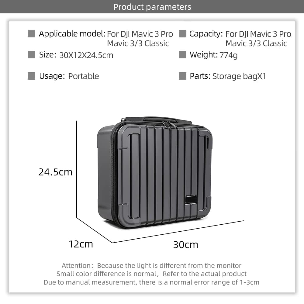 Étui de transport portable pour DJI Mavic 3 Pro Classic, valise de protection, sac de rangement étan