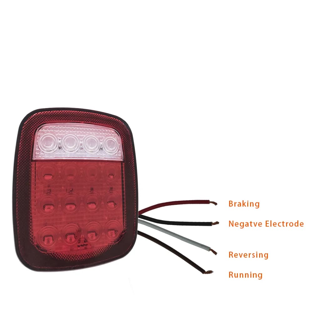 Feu arrière universel à 16 led, 2 pièces, feu de recul pour Jeep Wrangler YJ TJ CJ JK, camion remorq