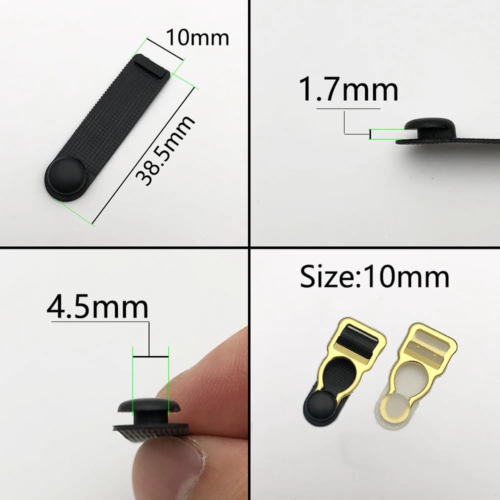 Pièces de rechange en plastique, Clips de jarretelles, réparation de Film, boucle Susp, caoutchouc T