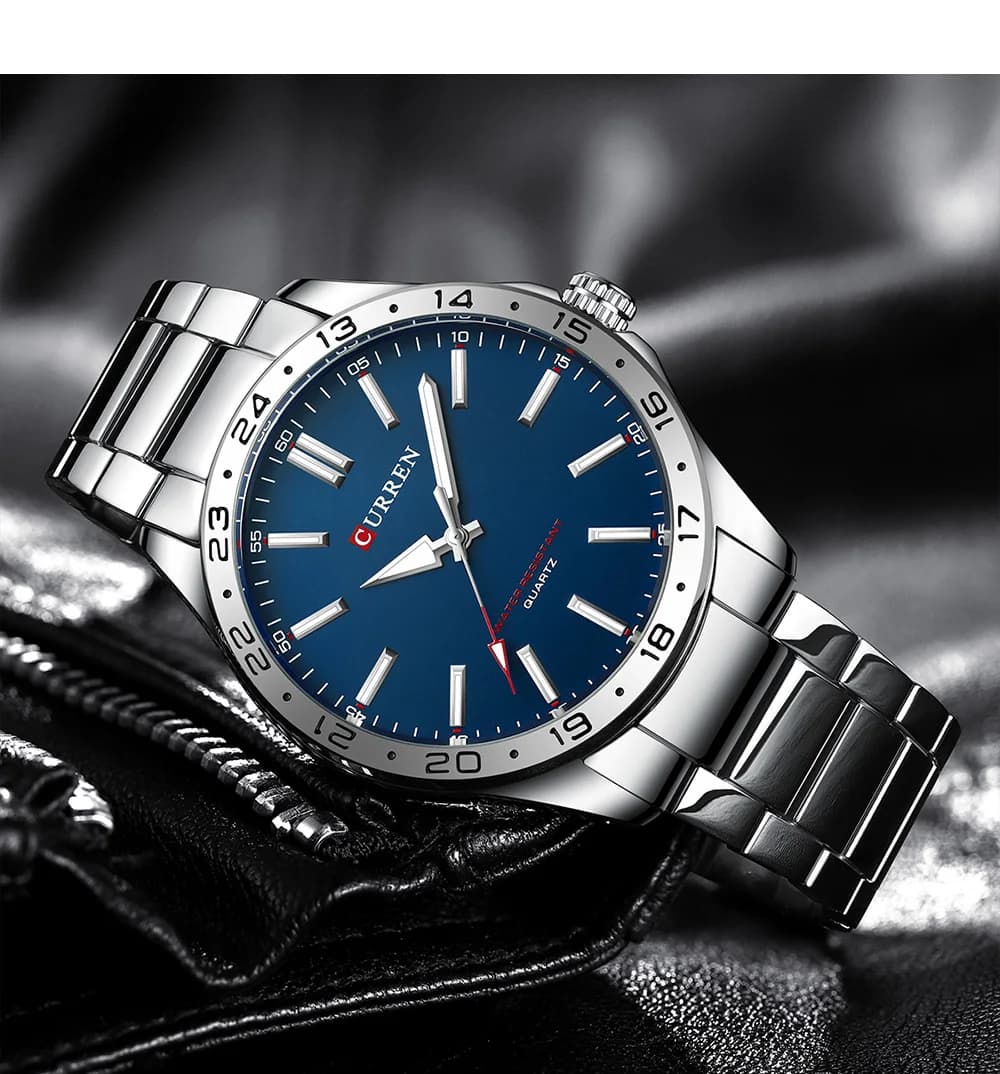 CURREN 8452 hommes montre à Quartz Ultra mince Simple Hodinky mode montre-bracelet en acier inoxydab