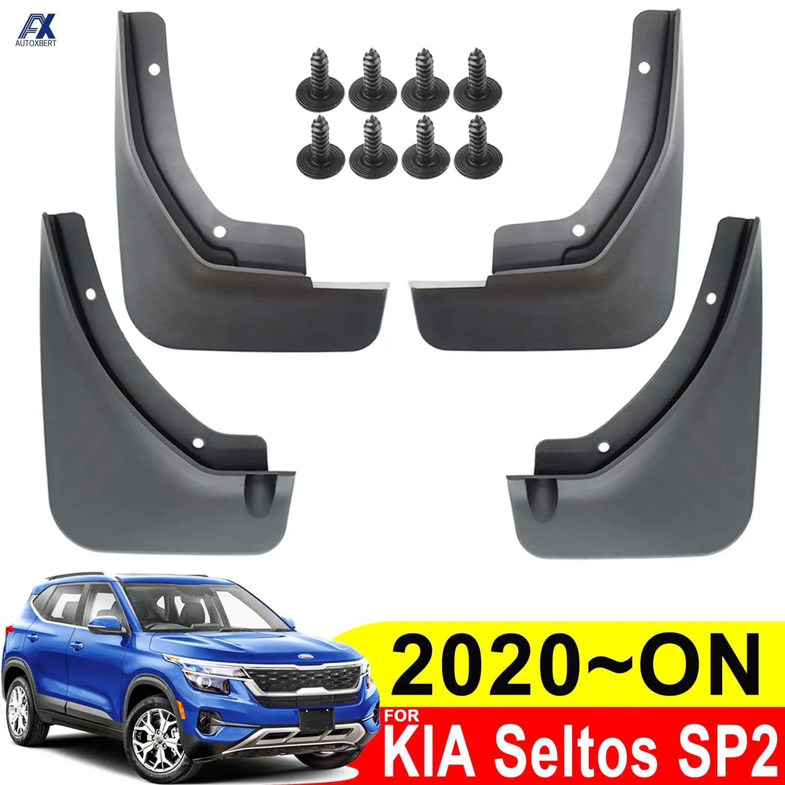 4x/ensemble garde-boue de voiture moulé garde-boue pour Kia Seltos SP2 2019 2020 2024 garde-boue gar