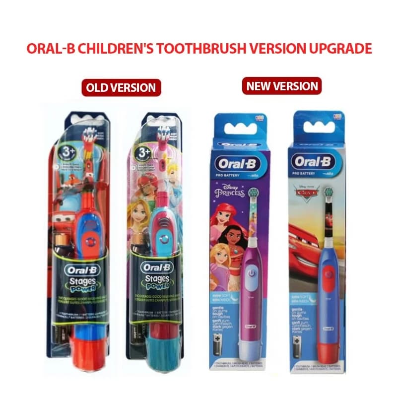 Brosse à dents électrique Oral-B pour enfants, brosse à dents rotative alimentée par batterie, netto