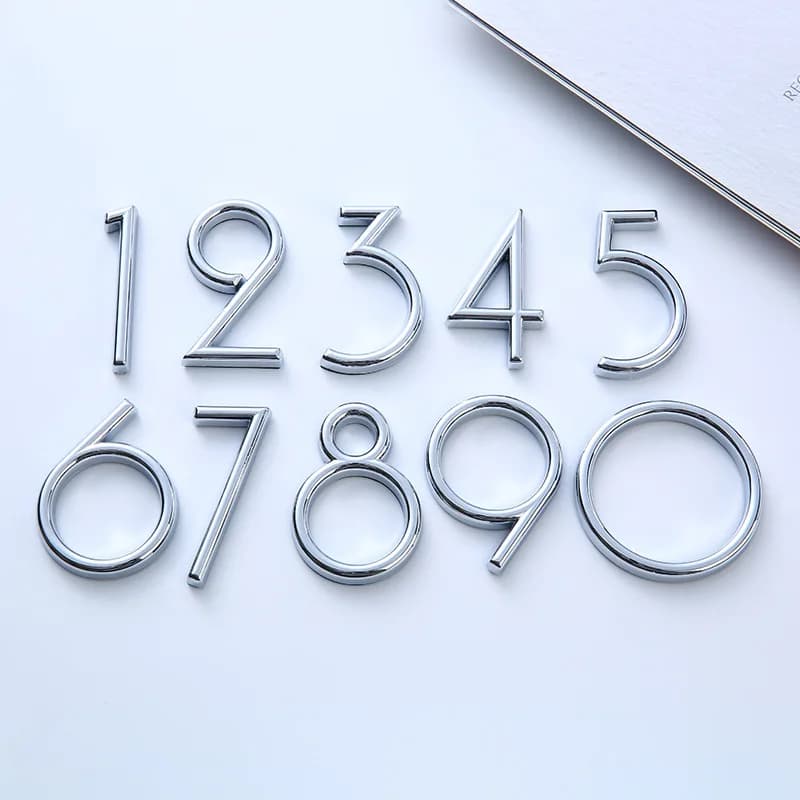 Autocollant de numéro de maison auto-adhésif, plaque d'immatriculation de porte pour appartement, bu