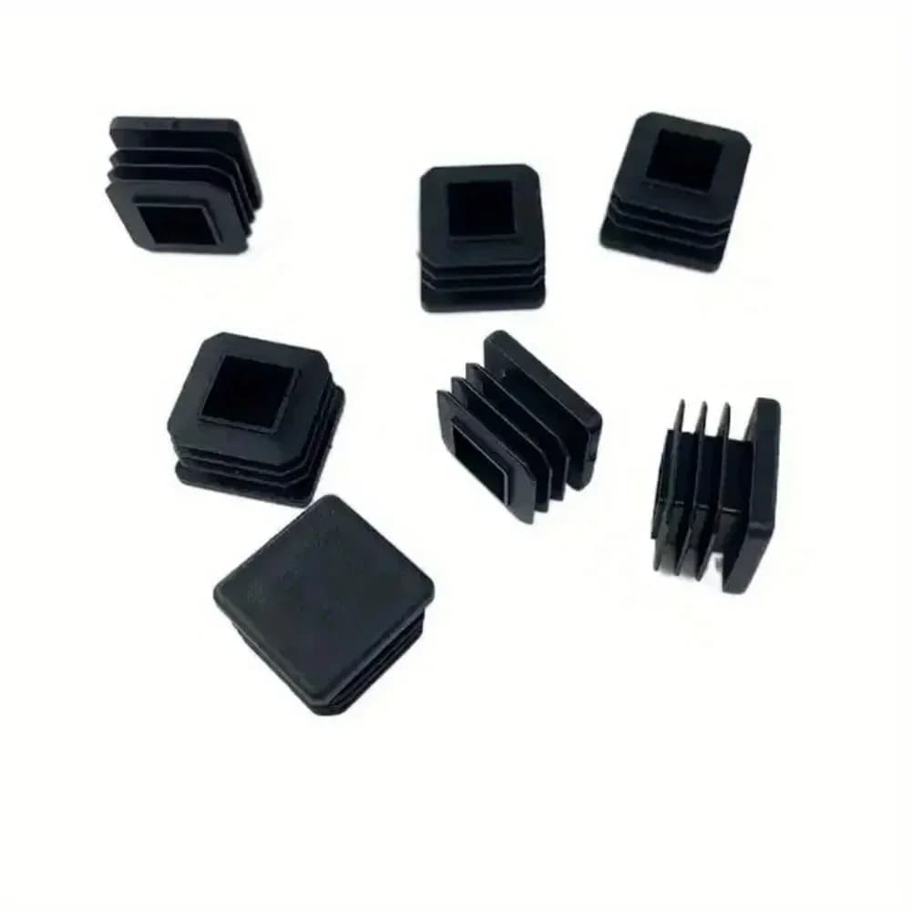 Capuchons de pieds de Table carrés en plastique, 20mm, inserts, capuchons pour tubes métalliques, bo