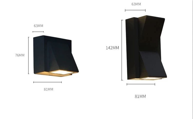 Applique Murale LED Imperméable Conforme à la Norme IP65, Luminaire d'Niket d'Extérieur, Montage en 