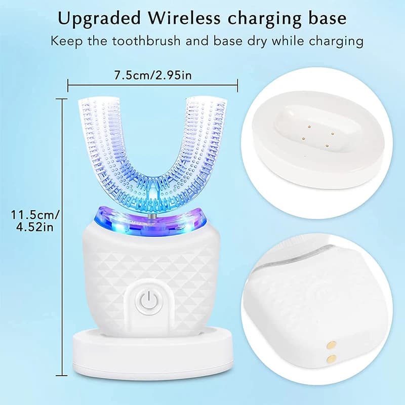 Brosse à dents électrique automatique en forme de U, 360 degrés, fabricant de soins dentaires