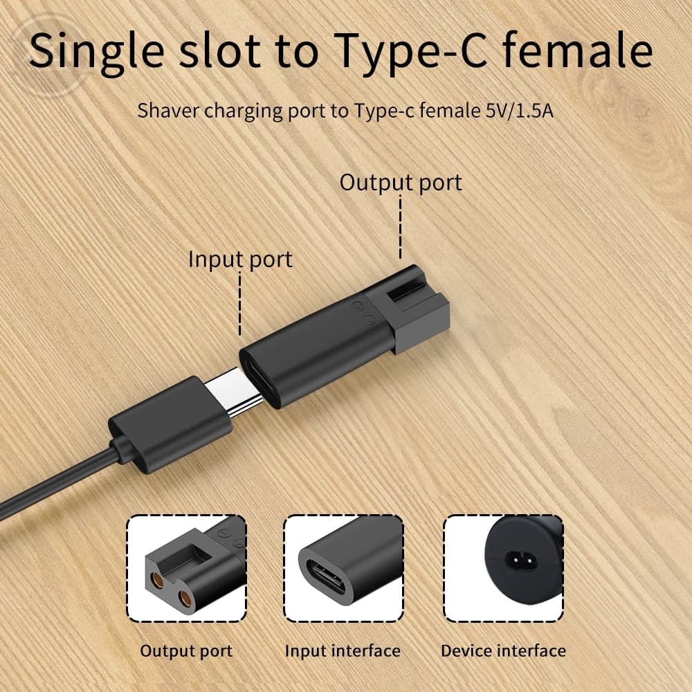 Accessoires pour rasoir électrique, adaptateur de chargeur de rasoir, câble d'alimentation de Type C