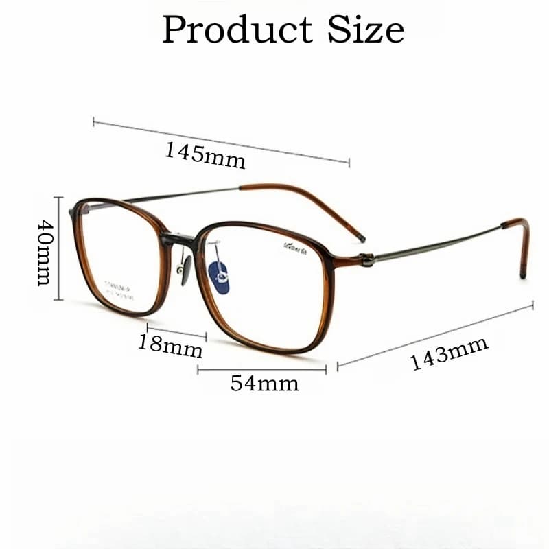 YIMARUILI Ultra-léger mode TR90 lunettes hommes pur titane décoration rétro rond optique Prescriptio
