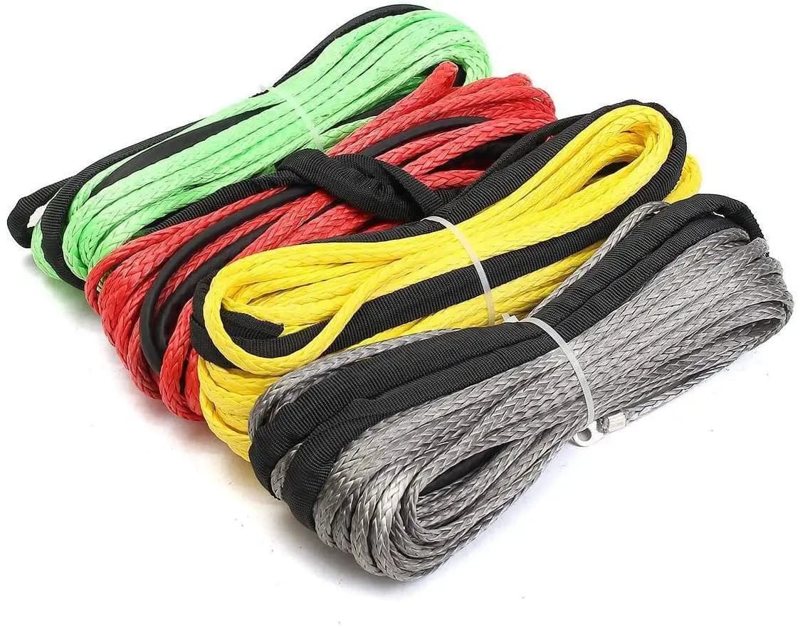1X câble de récupération de ligne de corde de treuil synthétique Durable 15M 5mm 10000LBS pour 4WD A