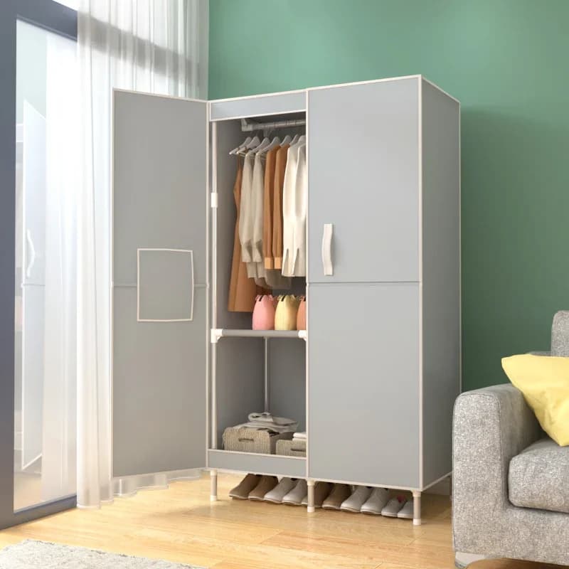 Armoire portative à porte magnétique, armoire en tissu renforcé, assemblage de chambre à coucher, ar