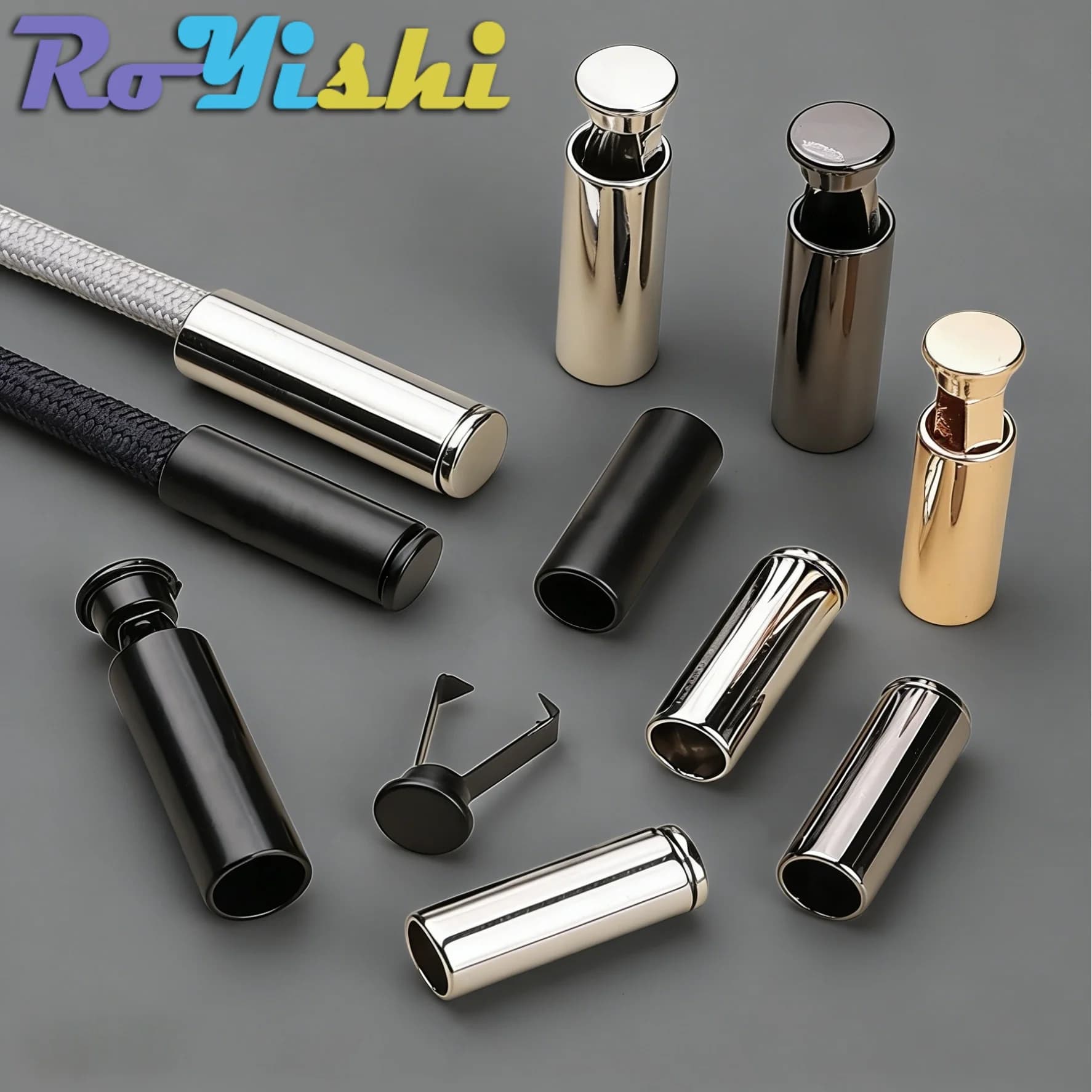 10-100 Ensembles de Bloqueurs de Cordon Cylindriques Détachables avec Capuchon – Accessoires et Pièc