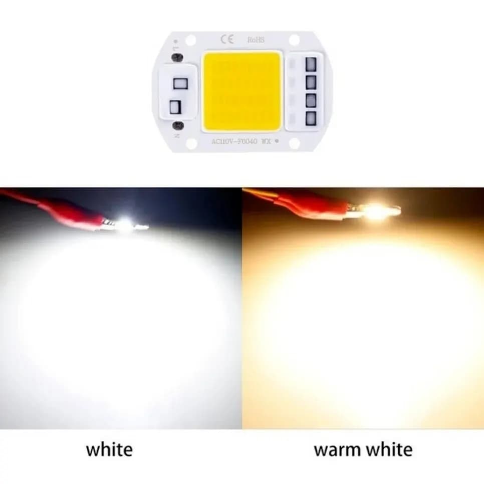 F6040 20W/30W/50W AC 220V COB Module LED puce Diodes lampe ampoule pour projecteur de mise au point 
