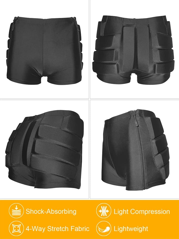 AVIVOR Short de patinage artistique rembourré, coussinets crash pour hanches et CÔTÉ cyx, sports de 