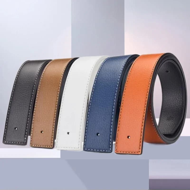 Ceintures de marque de luxe sans boucle pour hommes, haute qualité, boucle lisse, sangles masculines