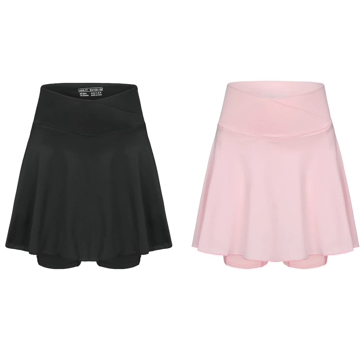 Jupe-Short Sportive pour Tennis avec Poches Latérales et Taille Haute – Tenue Active pour Filles, En
