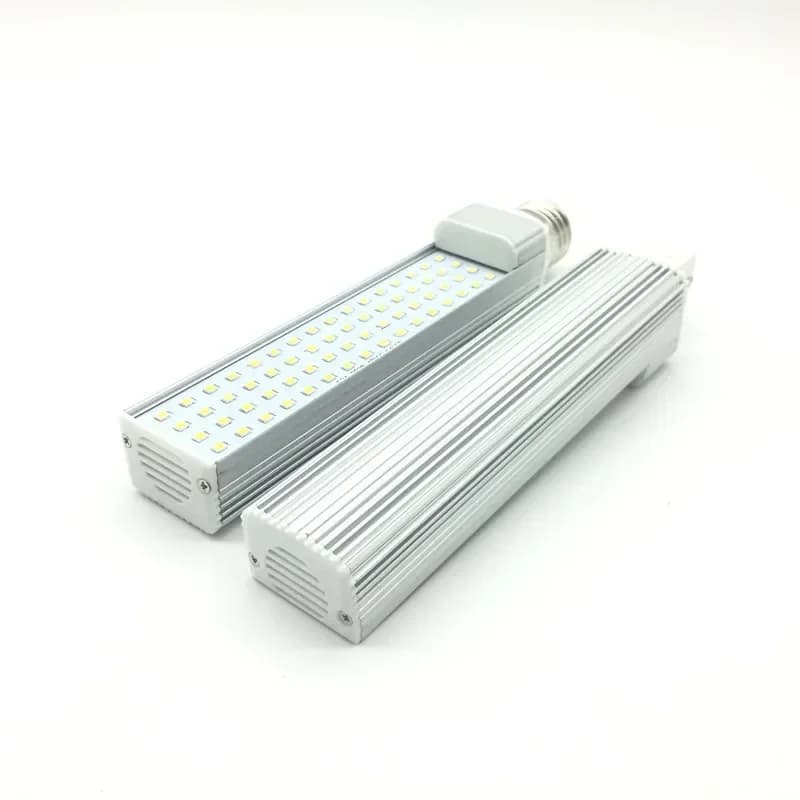 Ampoule LED épis de maïs G24 2 broches, E27, couvercle transparent horizontal rotatif, prise 85-265V
