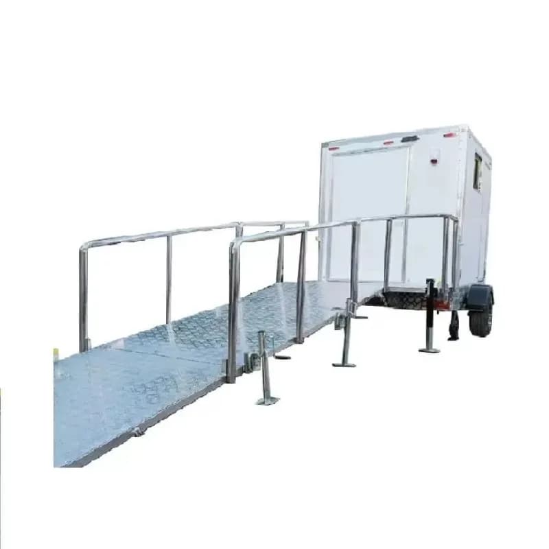 Remorque de toilettes portable accessible aux fauteuils roulants, grande pièce pour personnes handic