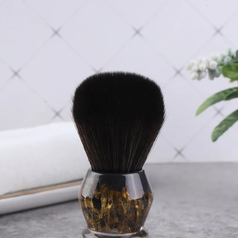 YAQI DEEP STONES 24mm cheveux synthétiques résine poignée hommes brosse de rasage humide