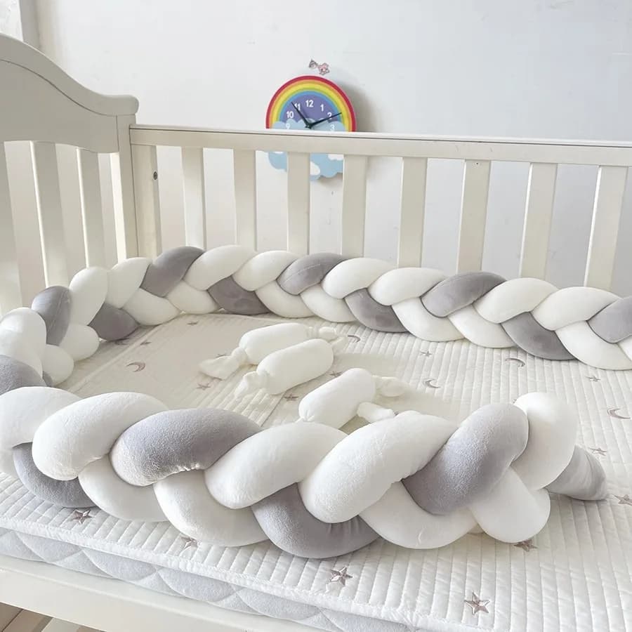 1M/2M/3M/4M bébé berceau pare-chocs protecteur lit tresse noeud coussin pour nourrissons enfants act