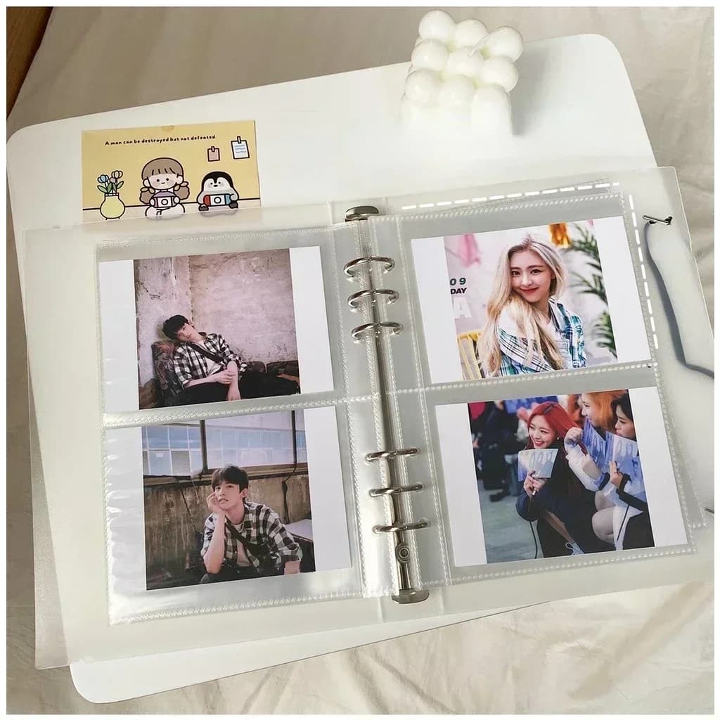 Classeur A5 pour cartes photo, couverture Kpop à feuilles mobiles, livre de collection, cartes photo
