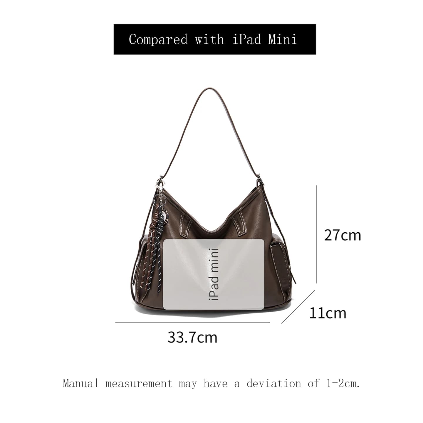 Sac à bandoulière FOXER pour femme en cuir PU souple, sac à main rétro 2026, sac hobo grande capacit