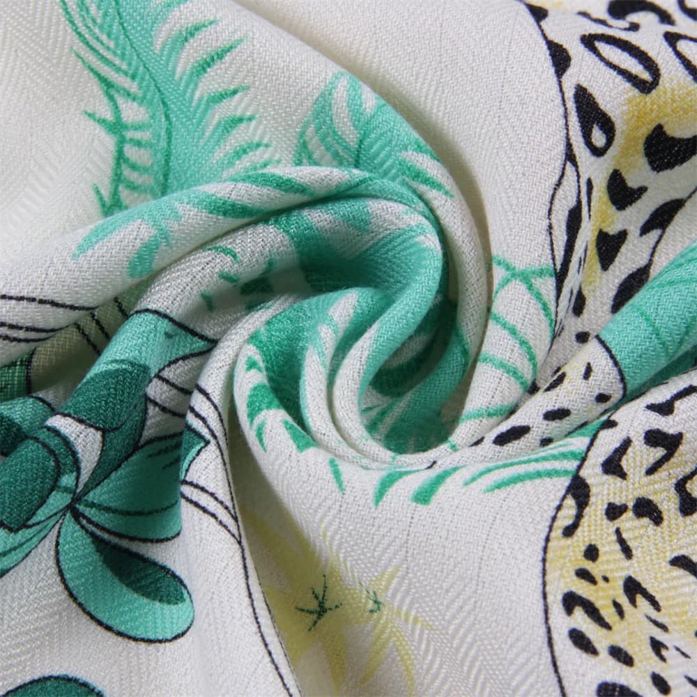 Cachemire soie écharpe concepteur imprimé luxe Pashmina châles pour femmes bords roulés à la main ét