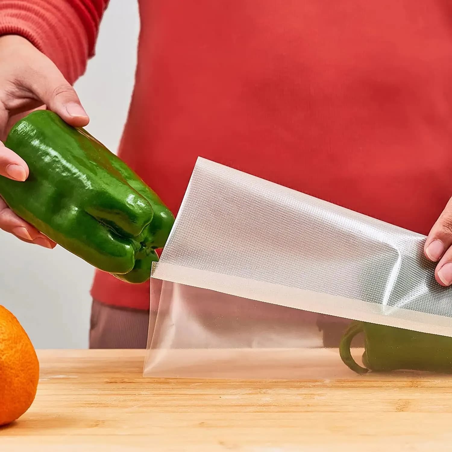 Sacs de scellage sous vide en plastique sans BPA, 50 pièces/lot, sac scellé pour la conservation des