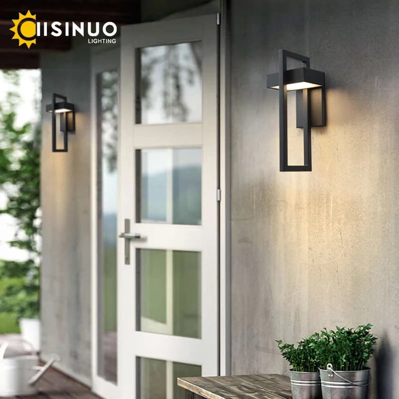 Éclairage mural LED extérieur étanche rétro Vintage couleur noire 10W pour jardin porche applique ré