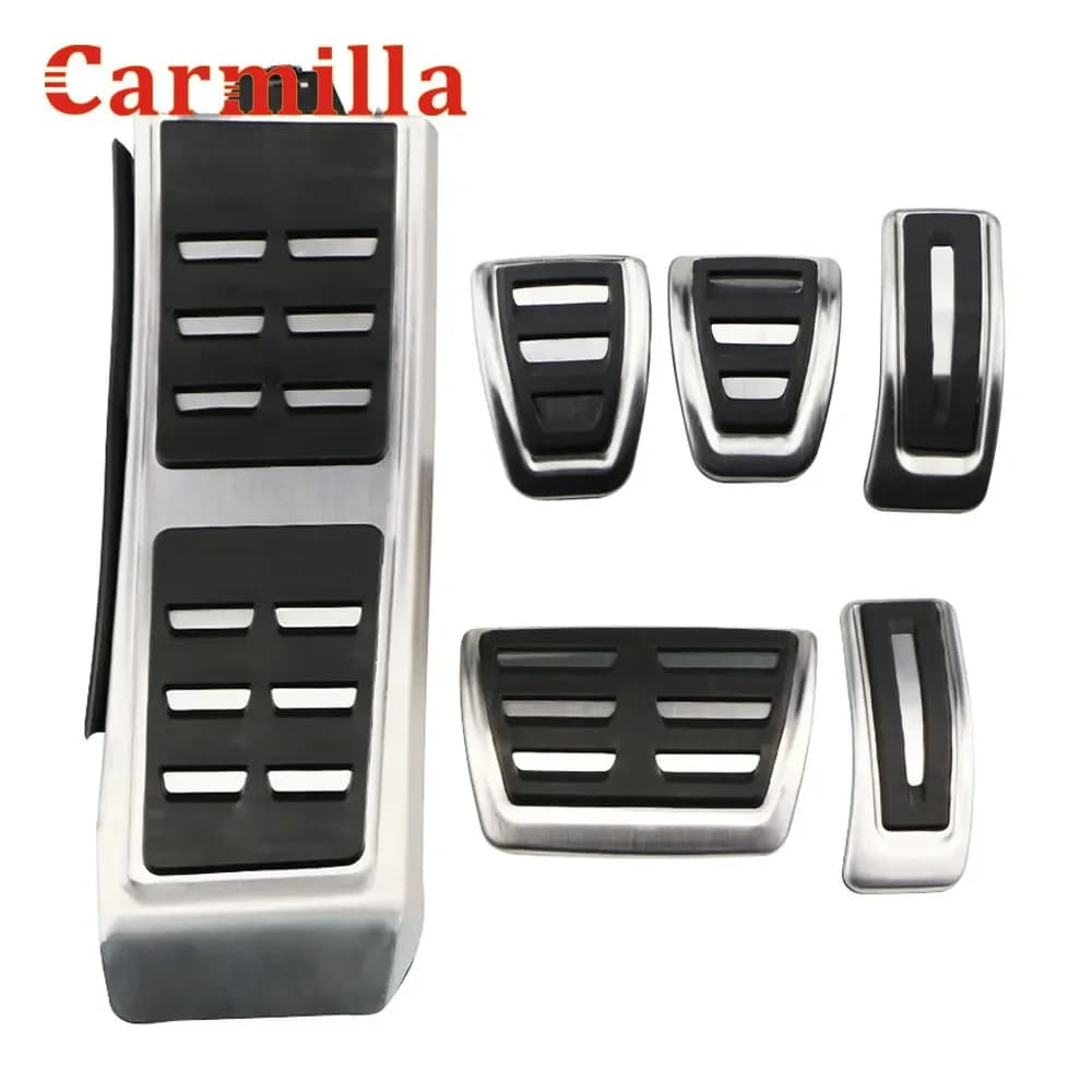 Carmilla – pédales de voiture pour Audi A4 B8 A6 A7 A8 S4 RS4,A5 S5 RS5 8T Q5 SQ5 8R, couvercle de p