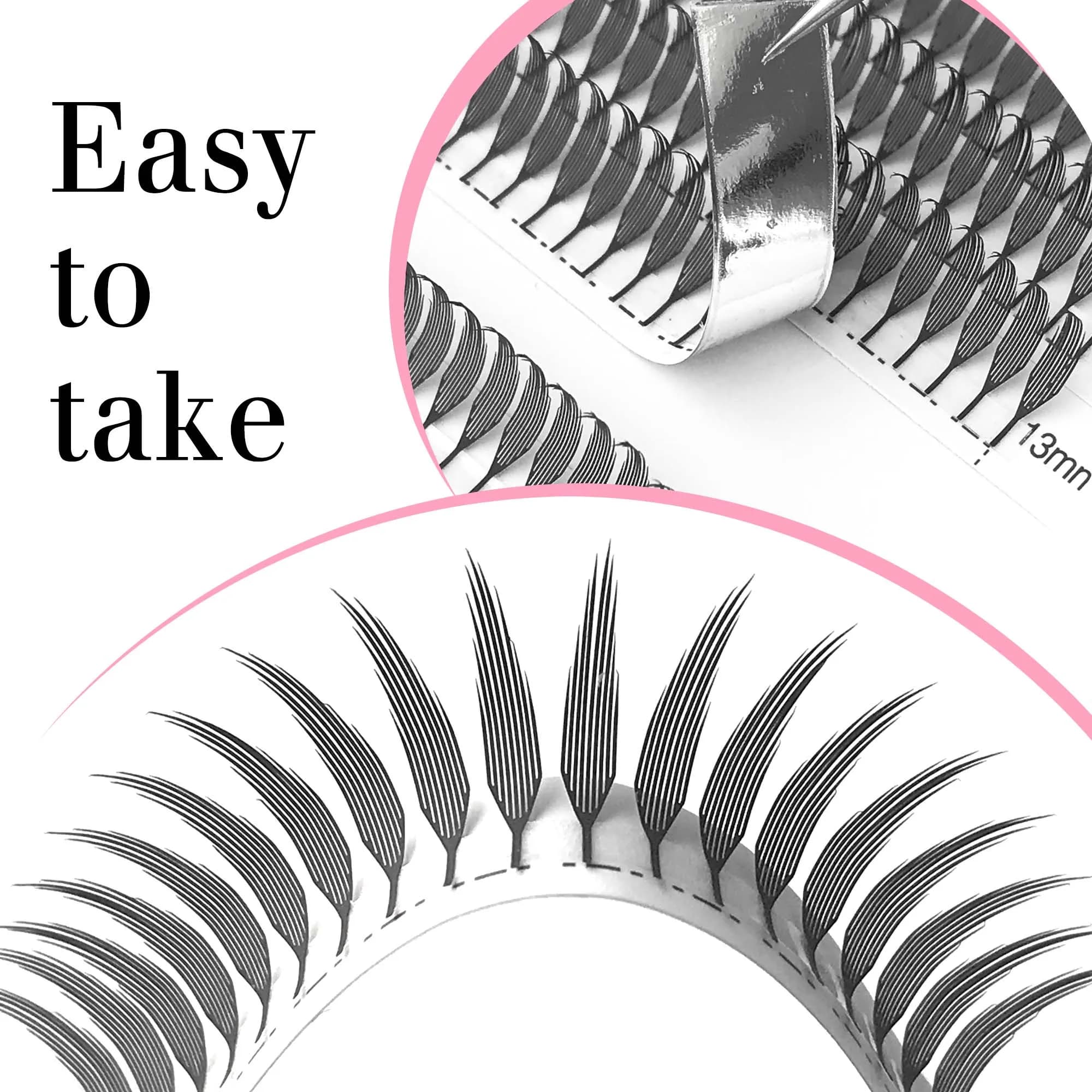 CoMango new spire lashes tower fans premade spikes eyelash extensions single/mix 8-15mm for anime ey